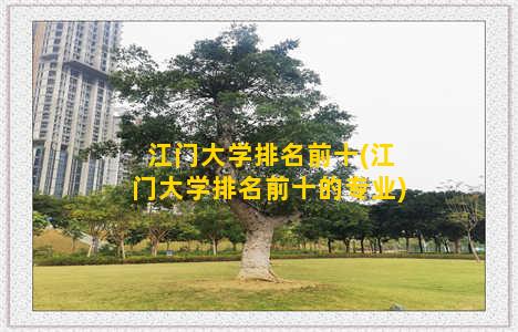 江门大学排名前十(江门大学排名前十的专业)