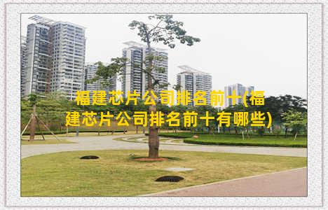 福建芯片公司排名前十(福建芯片公司排名前十有哪些)